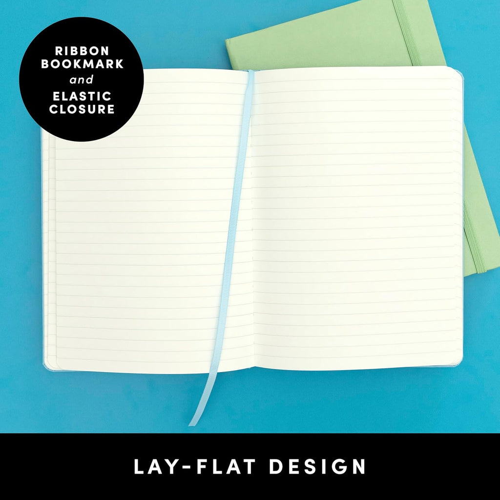 Lined Journal Notebook, Hardcover Journal for Women & Men, 160 Pages, (5.6 in X 8 In), College Ruled Journaling Notebook for Work, School Supplies & Note Taking, (Sky Blue)