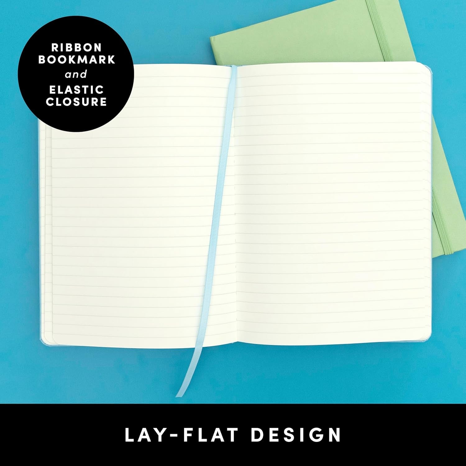 Lined Journal Notebook, Hardcover Journal for Women & Men, 160 Pages, (5.6 in X 8 In), College Ruled Journaling Notebook for Work, School Supplies & Note Taking, (Sky Blue)