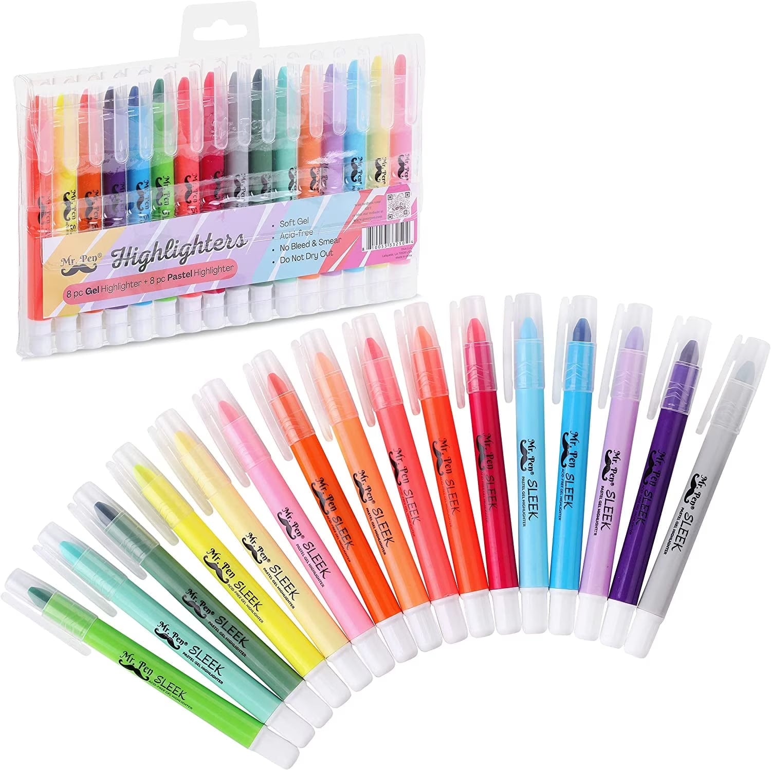 - Gel Highlighter, 8 Pack, Morandi Colors, Bible Highlighters No Bleed, No Bleed Highlighters