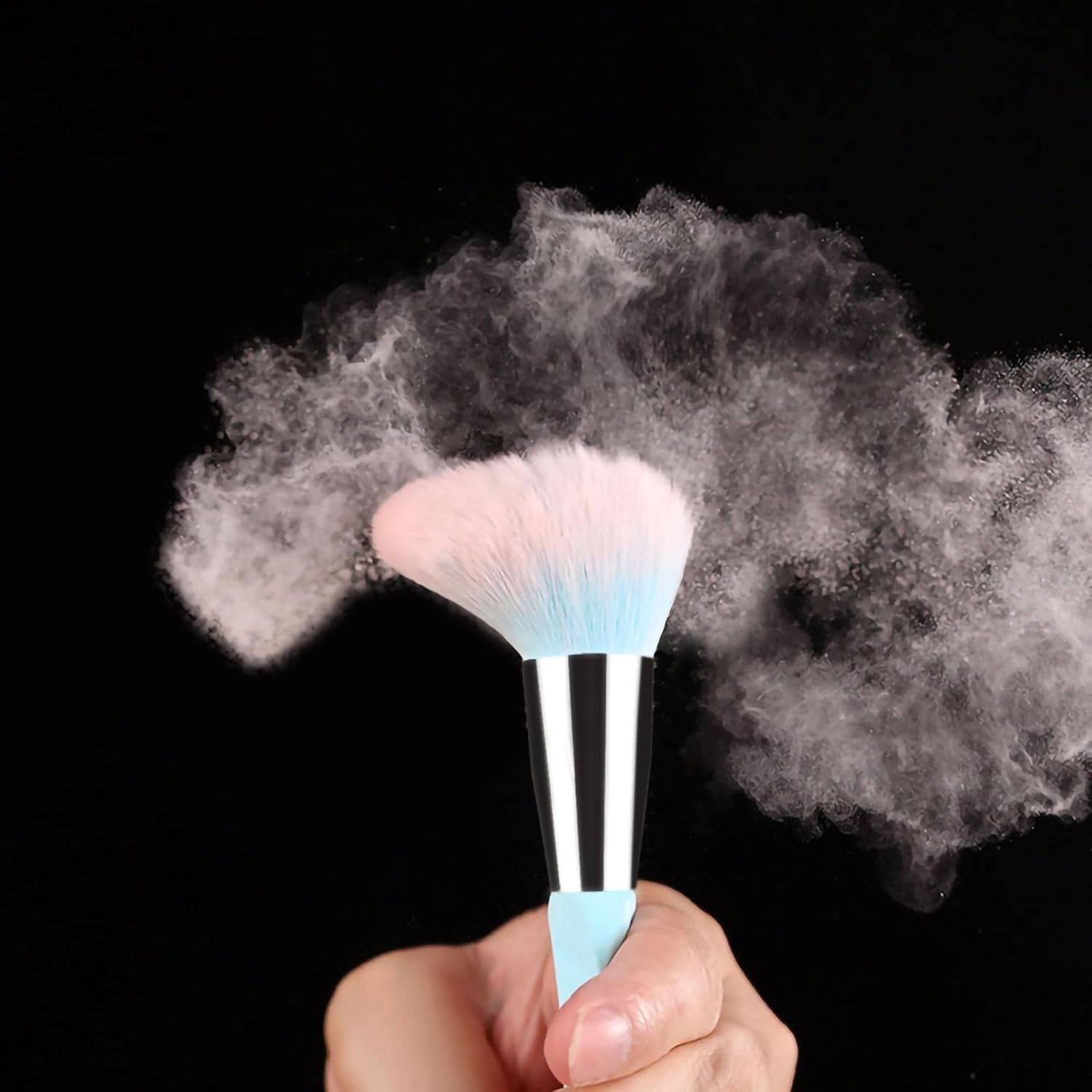 Pink Blue Gradient Makeup Brushes and Makeup Sponges Set 18Pcs/Set