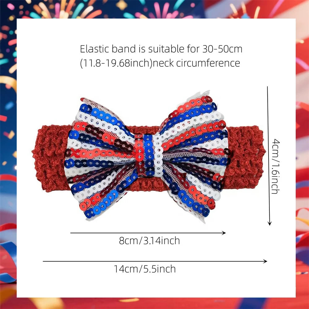 30/50Pcs Fashion Pet Dog Flowers Bowtie with Elastic Band 4Th of July Dog Grooming Product for Small Middle Large Dog Bowties