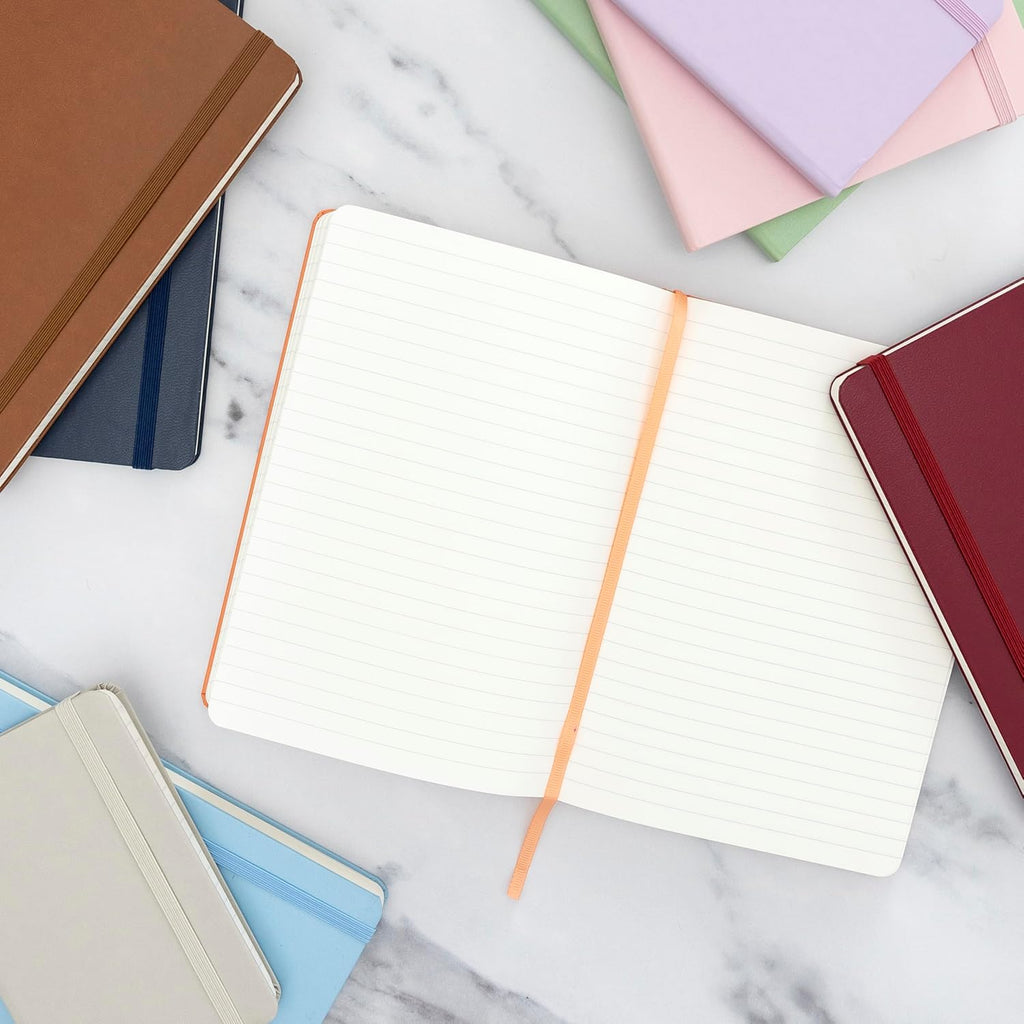 Lined Journal Notebook, Hardcover Journal for Women & Men, 160 Pages, (5.6 in X 8 In), College Ruled Journaling Notebook for Work, School Supplies & Note Taking, (Sky Blue)