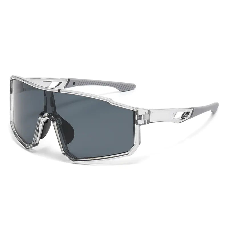 One Piece Cycling Sunglasses for Men Women, UV400 Protection Windproof Colorful Mirrored Sports Eyewear for MTB Road Bike Riding Driving Outdoor Activitie
