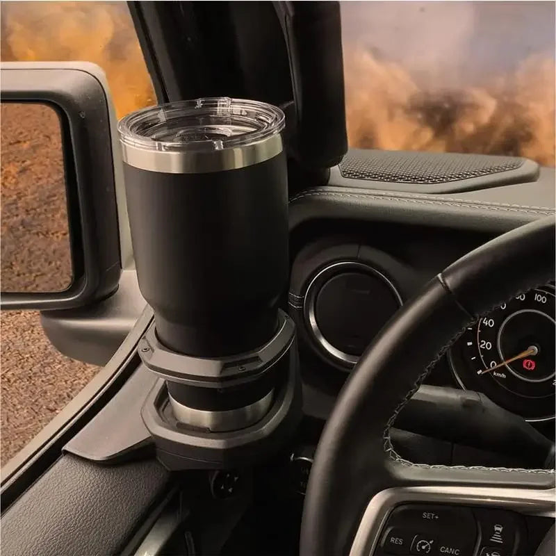 Car Beverage Bottle Holder, Leak-Proof Bottle Cup Holder,Multifunctional Car Window Tray Organizer for ,Trucks,Rvs,And Suvs.